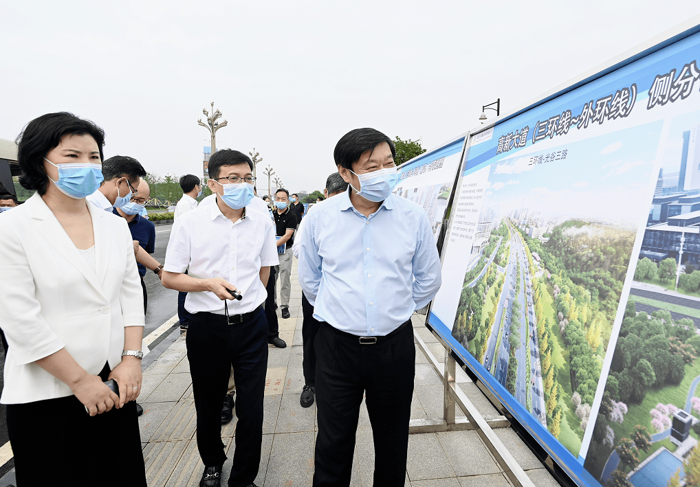 汪祥旺刘洁调研重点项目光谷三条道路年内建成通车