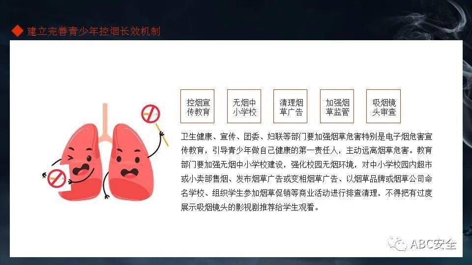 加强控烟工作 保护青少年健康|ppt