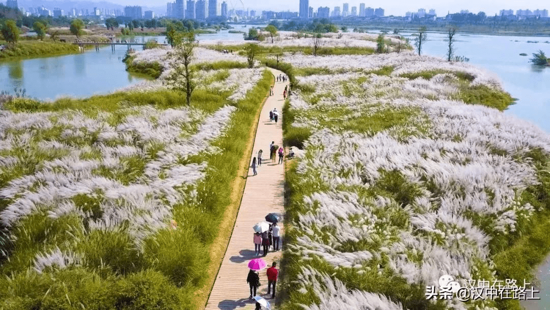 向东移步往江边走至湿地公园翻水坝处先从天汉长街d区迪卡隆处汉中市