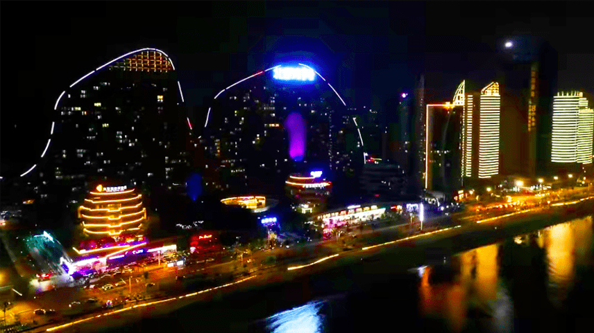 北岸夜景(图@看北海)侨港风情街4新兴旅游景区市场崛起北海银基水世界