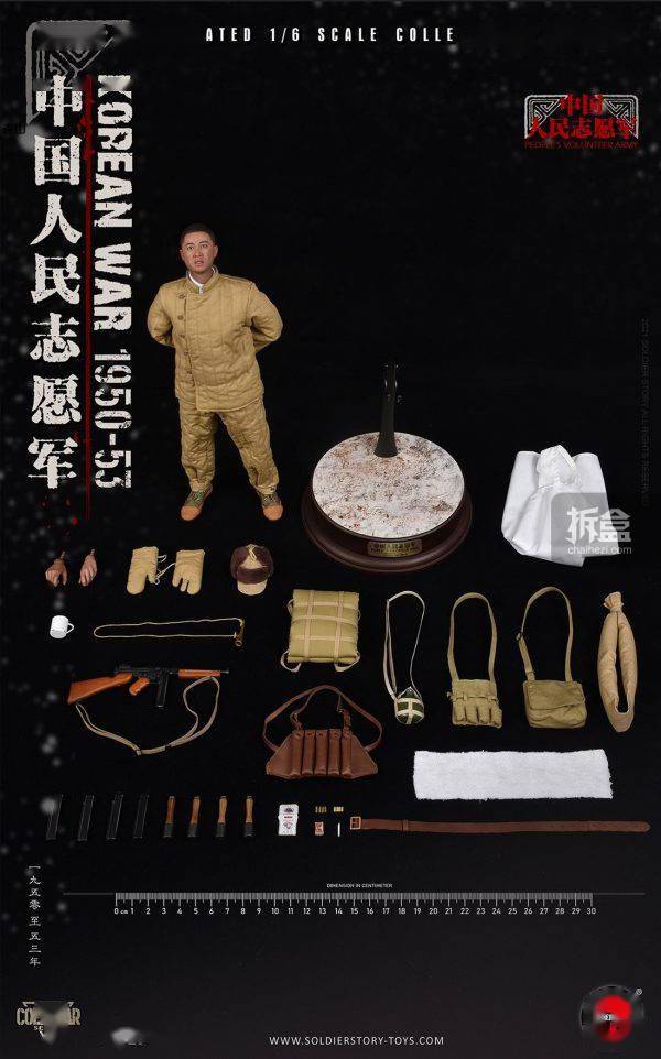 soldierstory中国人民志愿军抗美援朝16可动人偶兵人