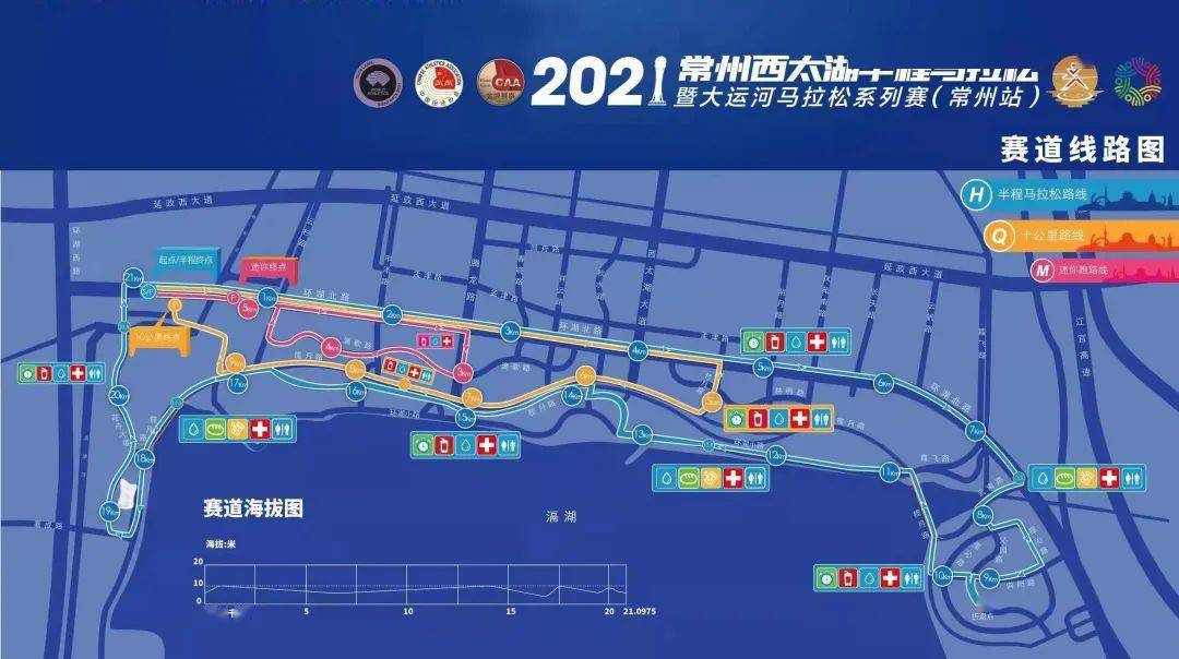 △ 2021西太湖半程马拉松 赛道路线图