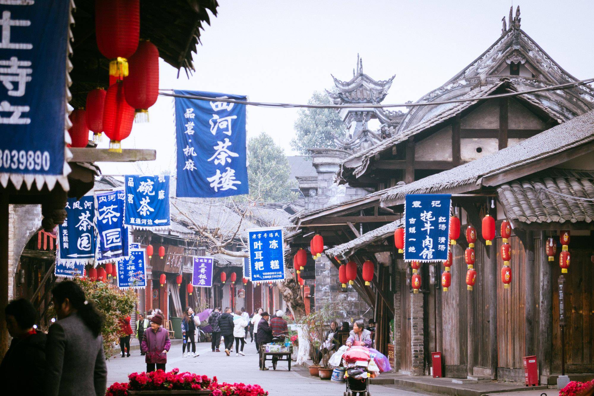 元通古镇,成都周边千年古镇,感觉时光在这里放慢了速度