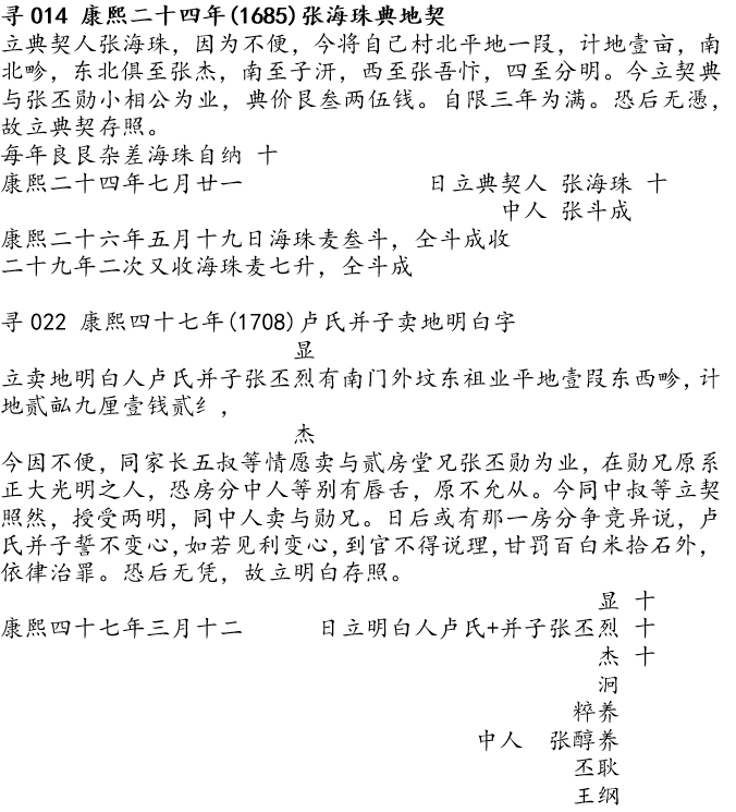 冯学伟67西中黄村张氏家族人物世系考