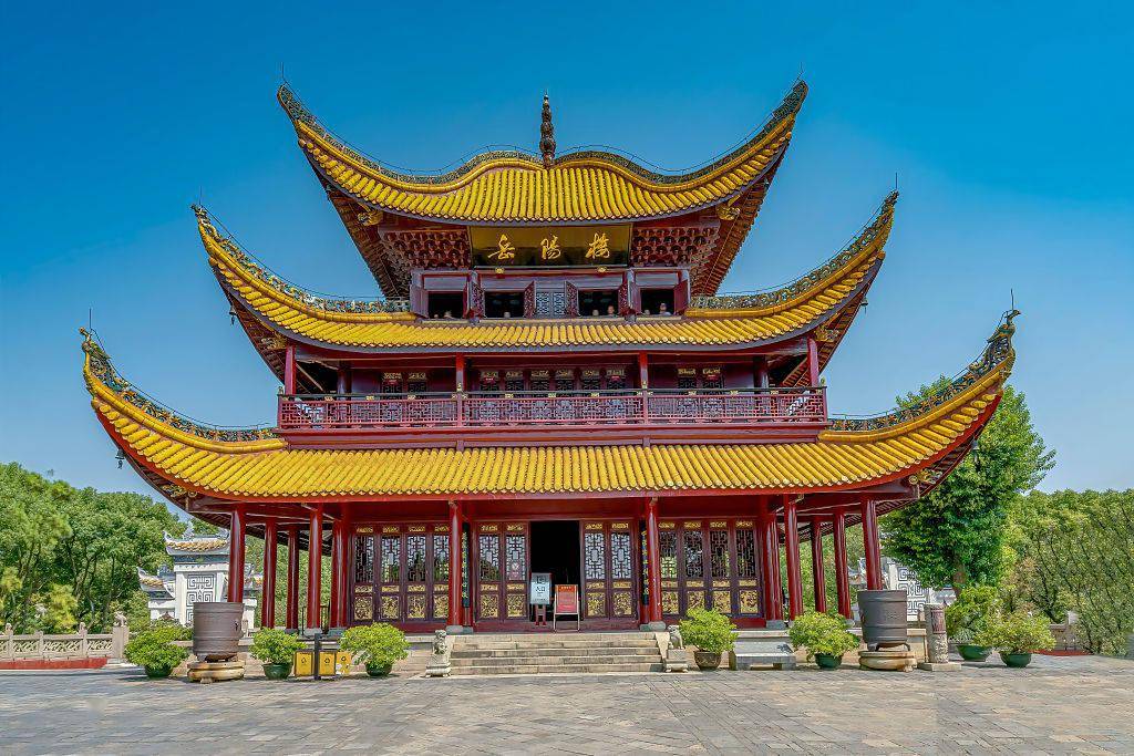 中国著名古建筑洞庭天下水岳阳天下楼