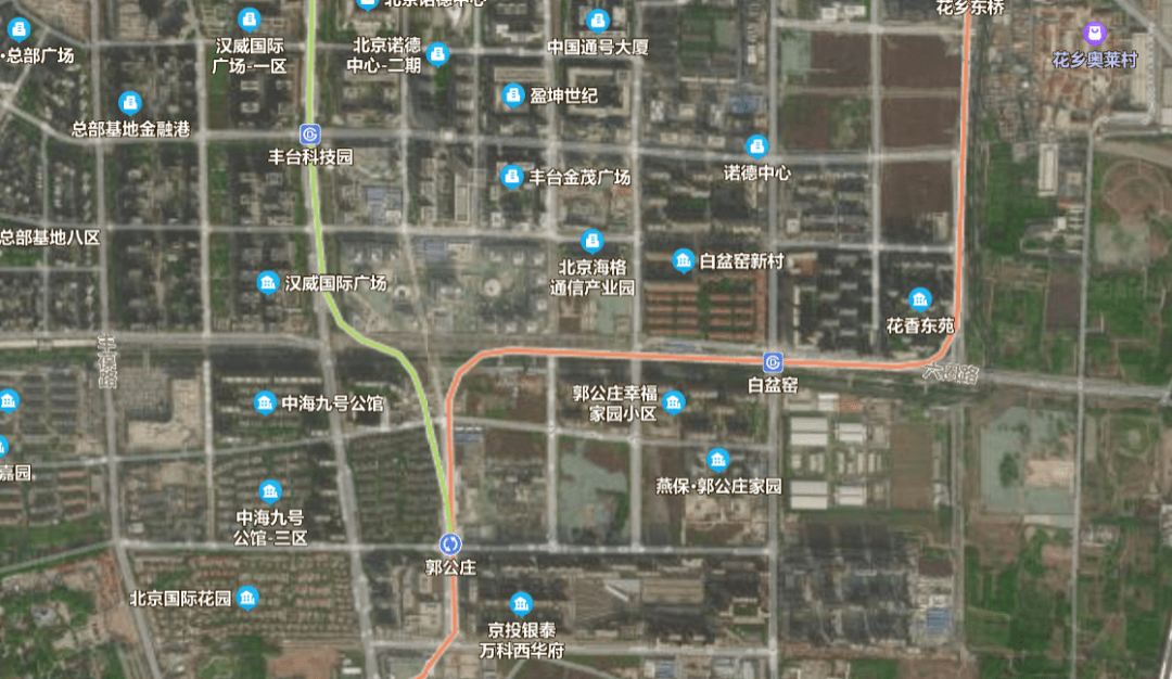 北京丰台区科技园区东区三期1516-51号地块,东至规划郭公庄路,南至