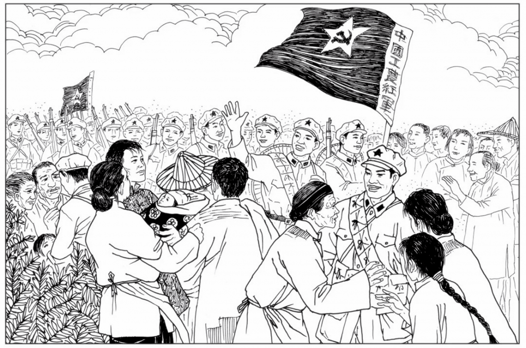 扩红运动中涌现出无数兄弟争当红军父送子妻送郎的动人场面"我一定会