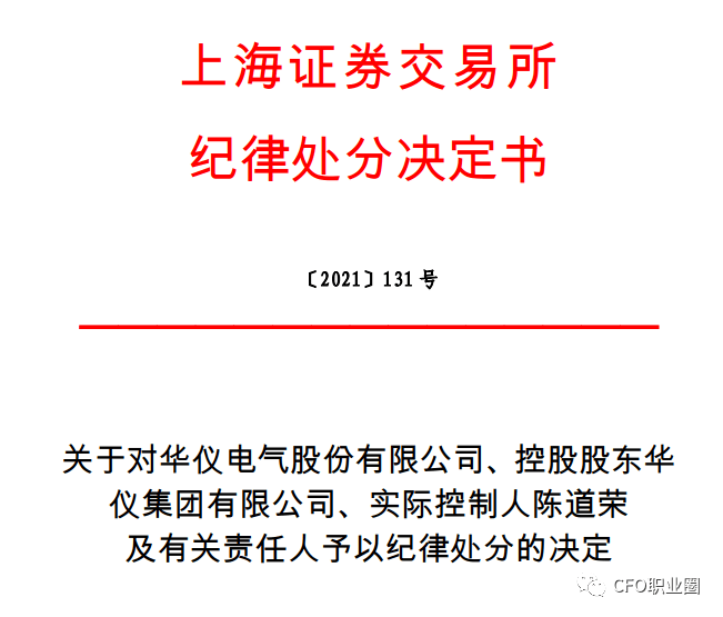 违规占用资金23亿担保10亿上市公司财务总监及23名高管遭处罚