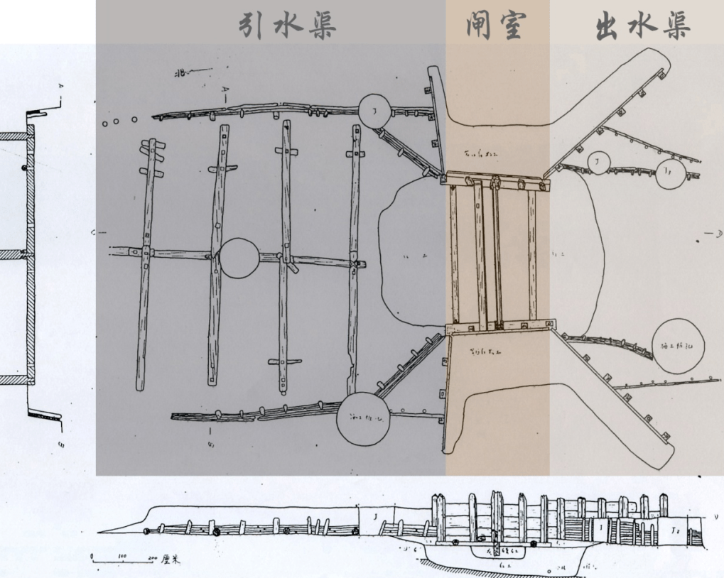 世界发现最早最大的木构水闸