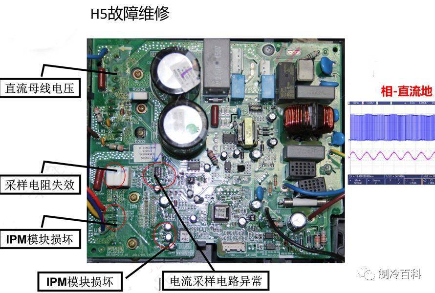 格力空调变频空调e6,h5,f0故障维修与电气原理图