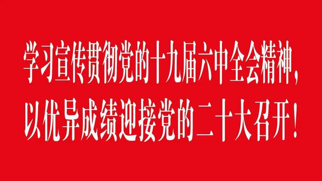 学习宣传贯彻党的十九届六中全会精神以优异成绩迎接党的二十大召开