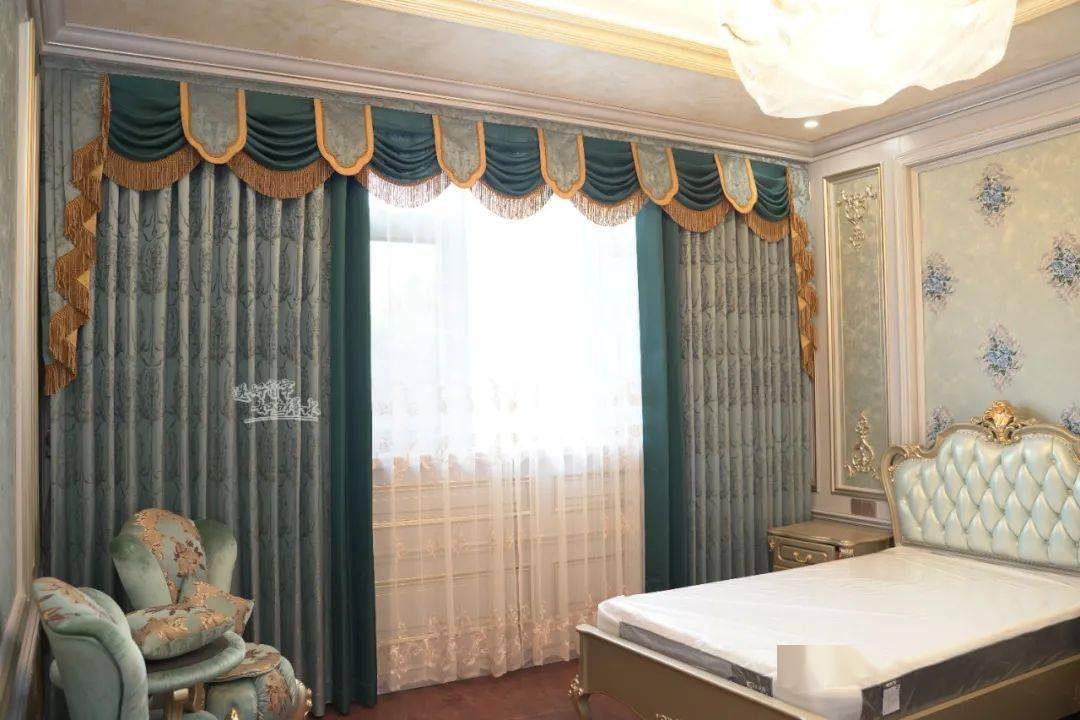 窗帘搭配幔头是豪宅的不二之选 中式,美式,欧式,轻奢等 分享高档客厅