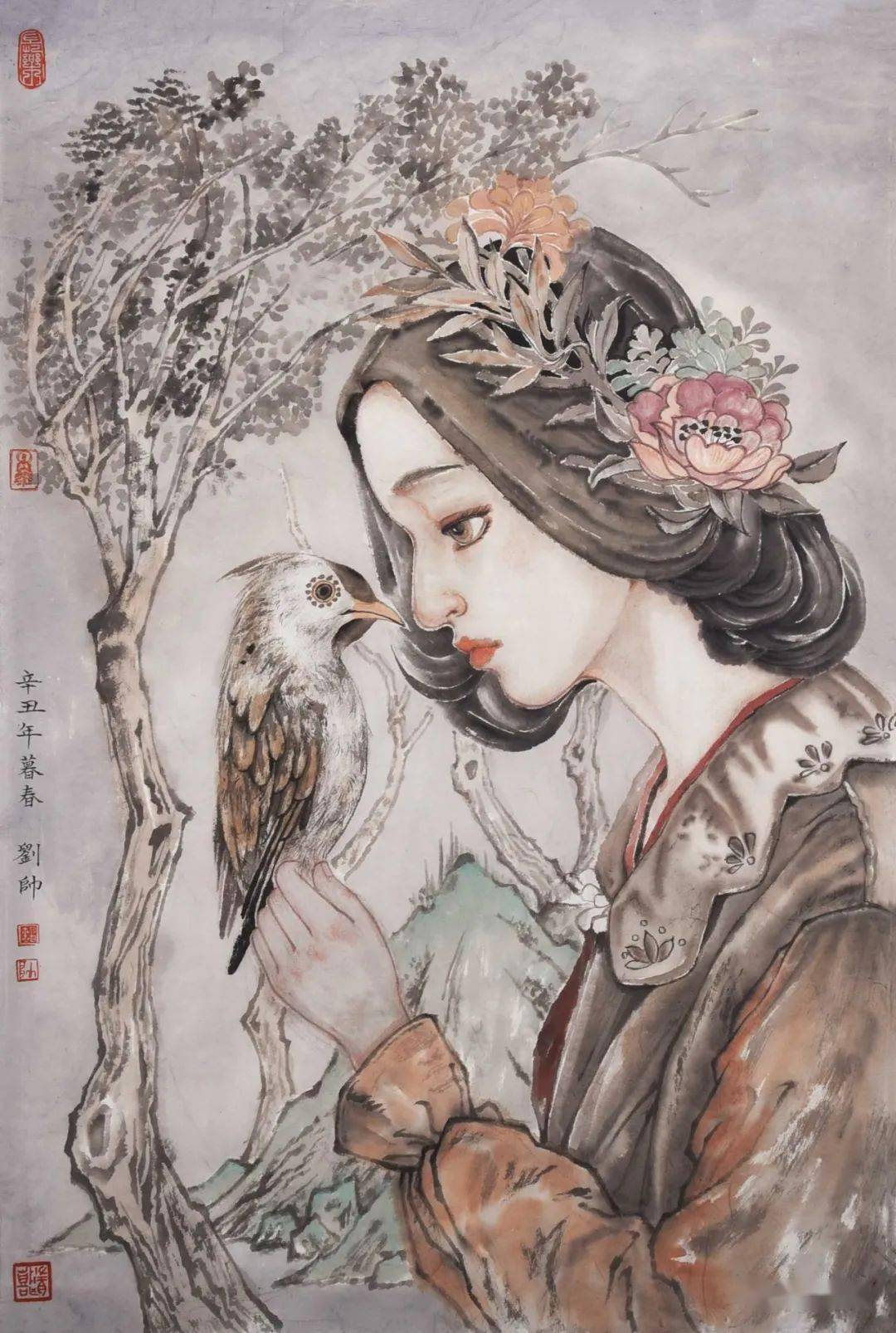 中央美院硕士·才女画家作品_刘帅_创作_人物画