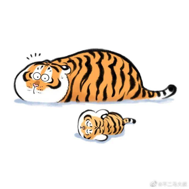中二大叔靠画养膘的老虎疯狂圈粉112万笔下凶猛胖虎萌翻众人