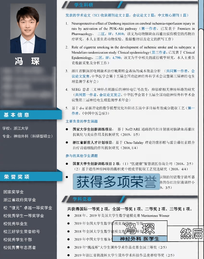 个博士1个博后,连本科毕业自称"研零"的冯琛也是本科就发表2篇一作sci