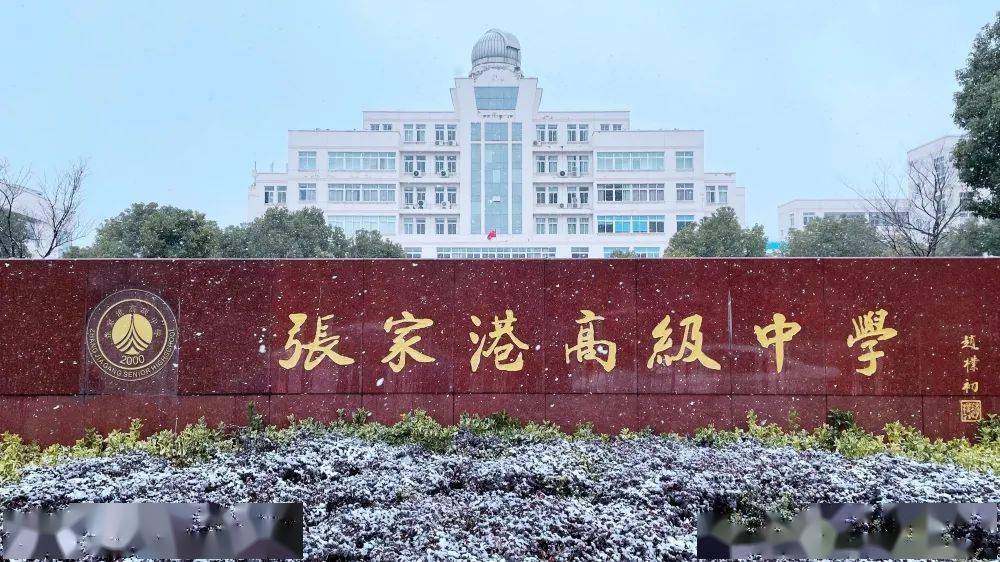张家港高级中学张家港北庄幼儿园阳光锦城分园漫天飞舞的雪花映衬着