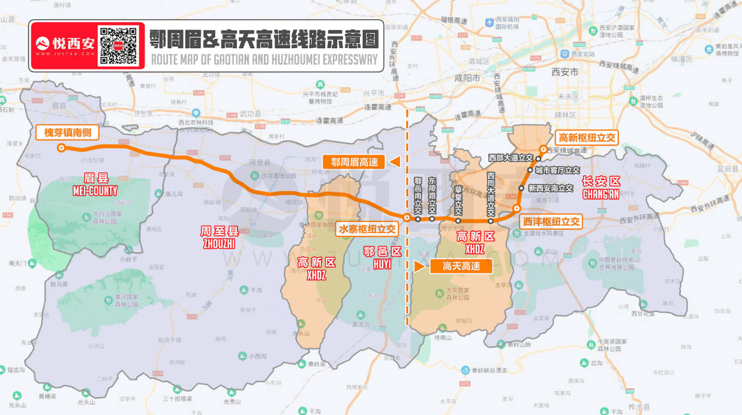 鄠周眉高速-高新鄠邑复合通道示意图按照计划,今年公路建设方面,陕西