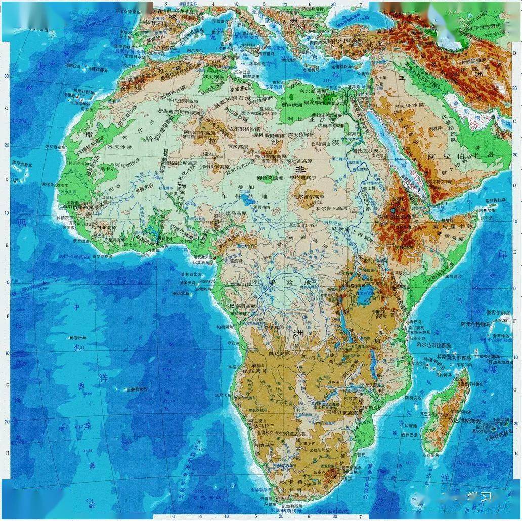 点总结(附中学全册练习高清地图)【收藏备用】100张空白世界地理地图