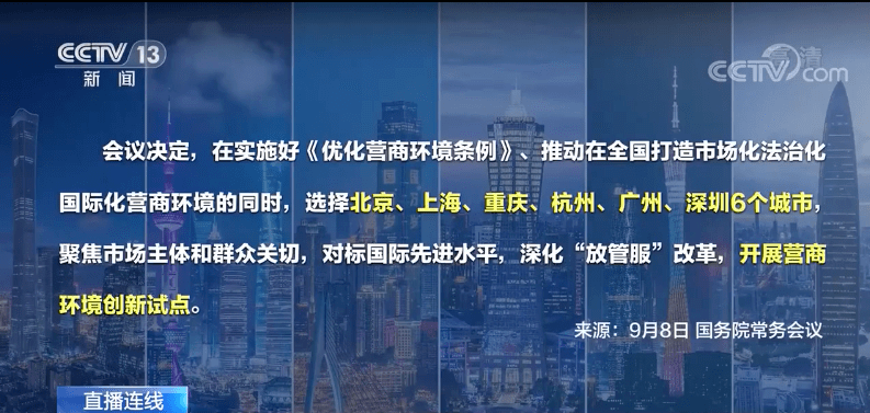 地方治理六个城市试点营商环境如何创新