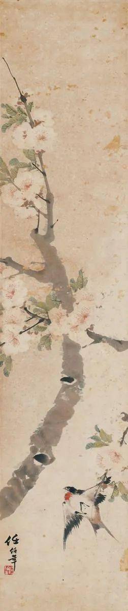 一组春燕图,极富诗情画意_任伯年_燕子_飞燕