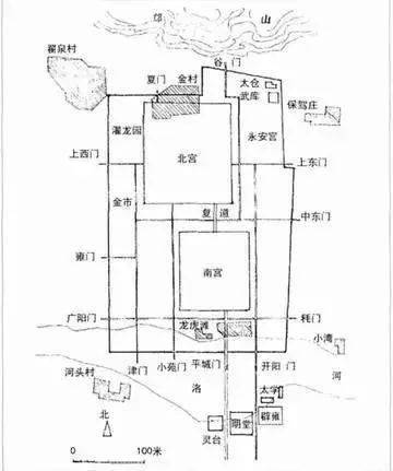 图4 西汉长安城平面图史料记载中秦咸阳城那种城郭