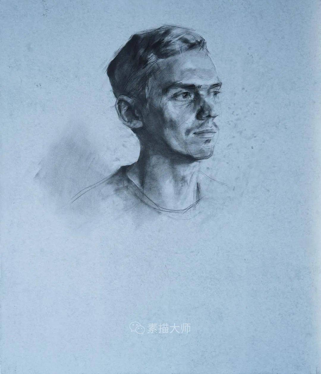 俄罗斯学院派素描青年画家伊凡洛根诺夫作品