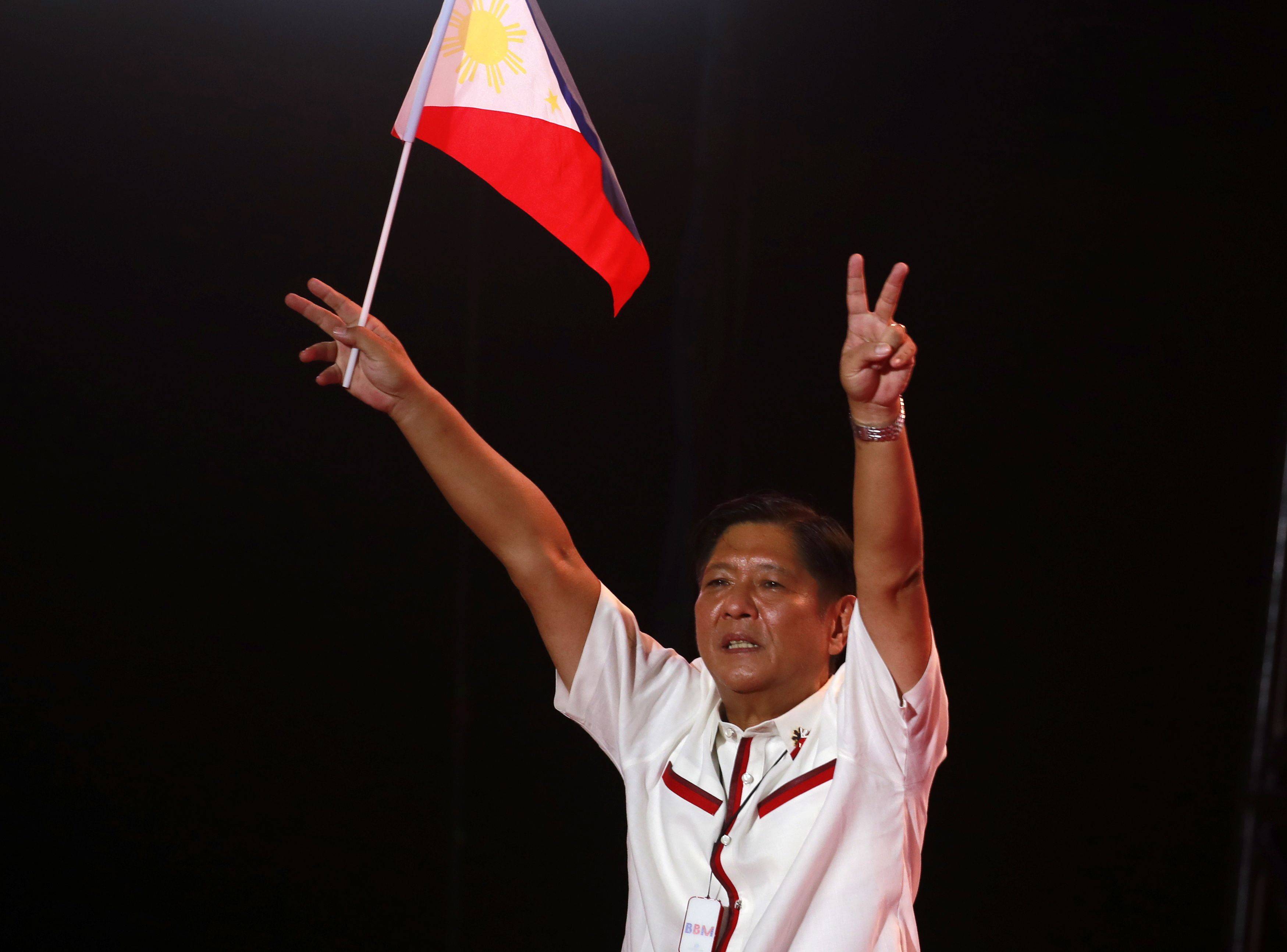 初步结果显示小马科斯赢得菲律宾总统选举