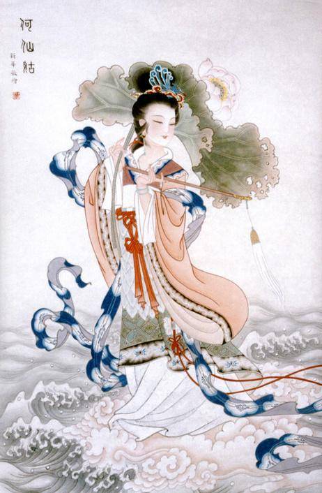 本名叫做何琼,后来成仙被称为何仙姑,而且正好她的法宝就是手持的荷花