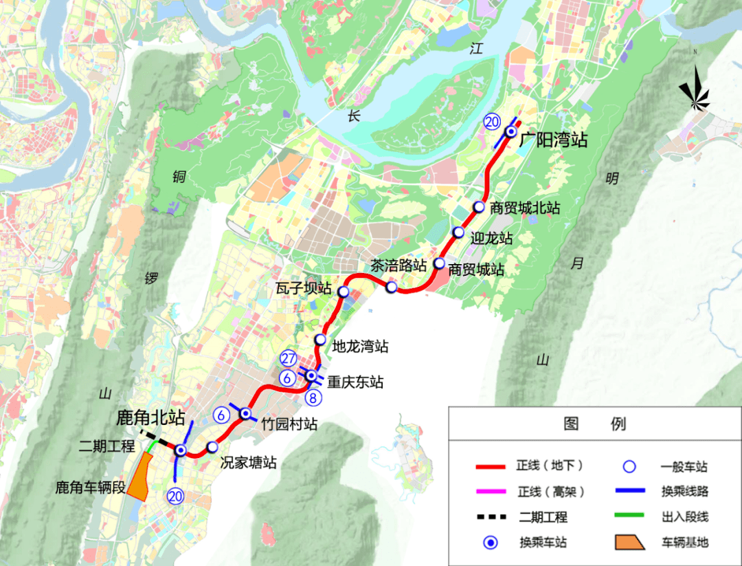 茶园轨道24号线鹿角北站开始主体施工_重庆_况家塘_建设