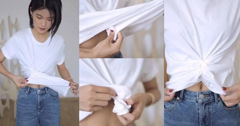 step4:用橡皮筋固定此扇形折叠(下中图,再翻回正面就完成.