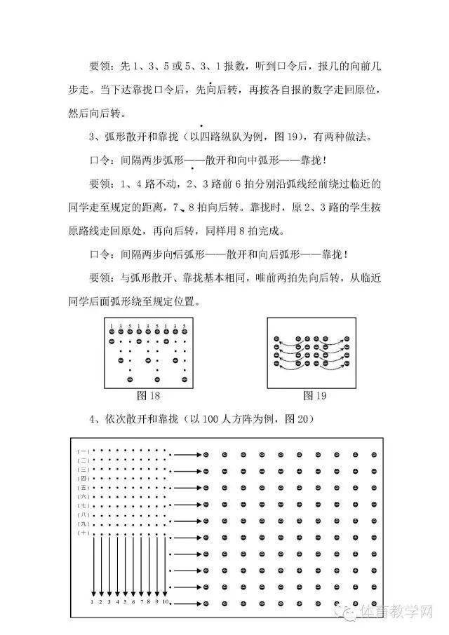 体育课队列队形变化