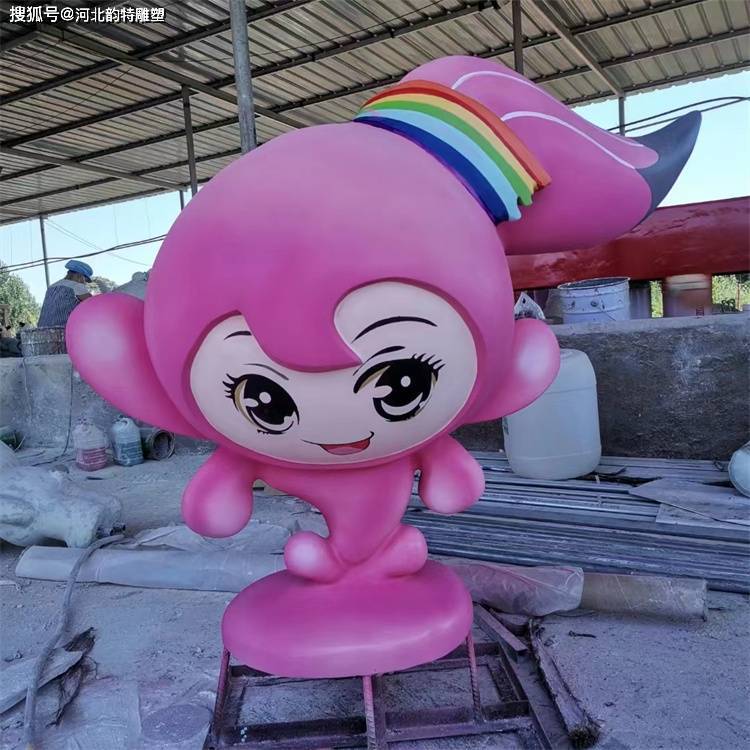 玻璃钢卡通雕塑 企业ip形象定制加工