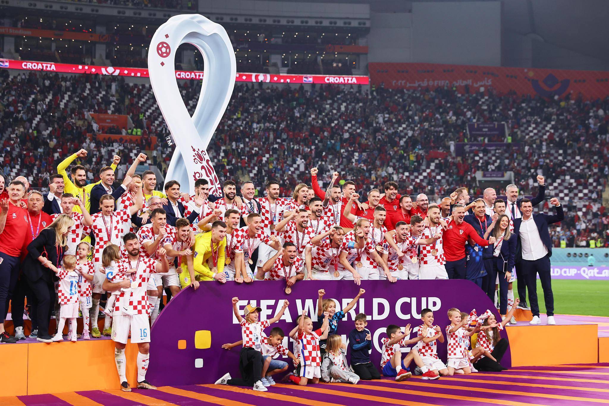 克罗地亚队获得卡塔尔世界杯季军！