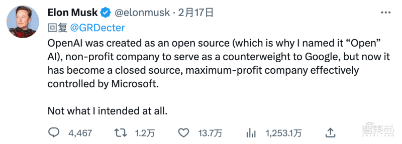 马斯克炮轰OpenAI背离初心：从造福人类酿成赚钱机器
