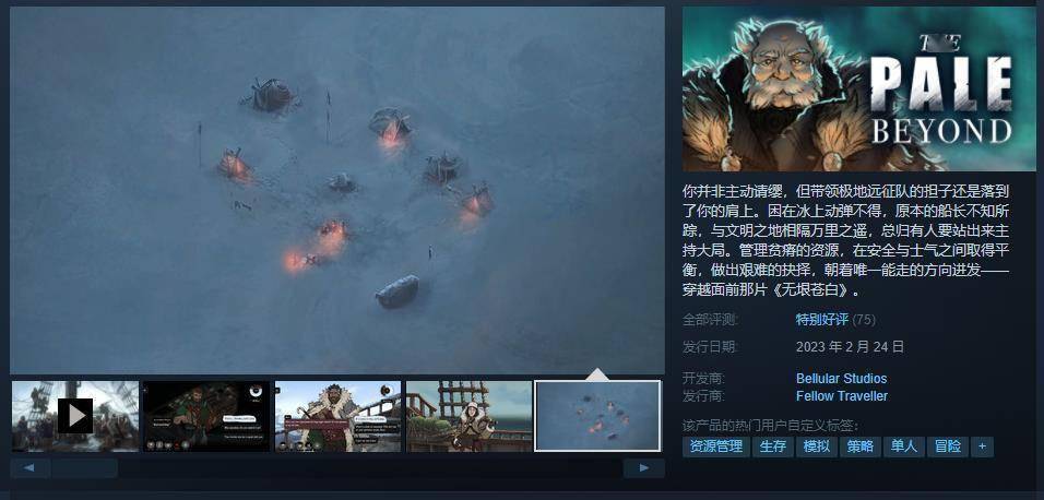 末日保存战略游戏《无垠苍白》Steam出售 暂不撑持中文