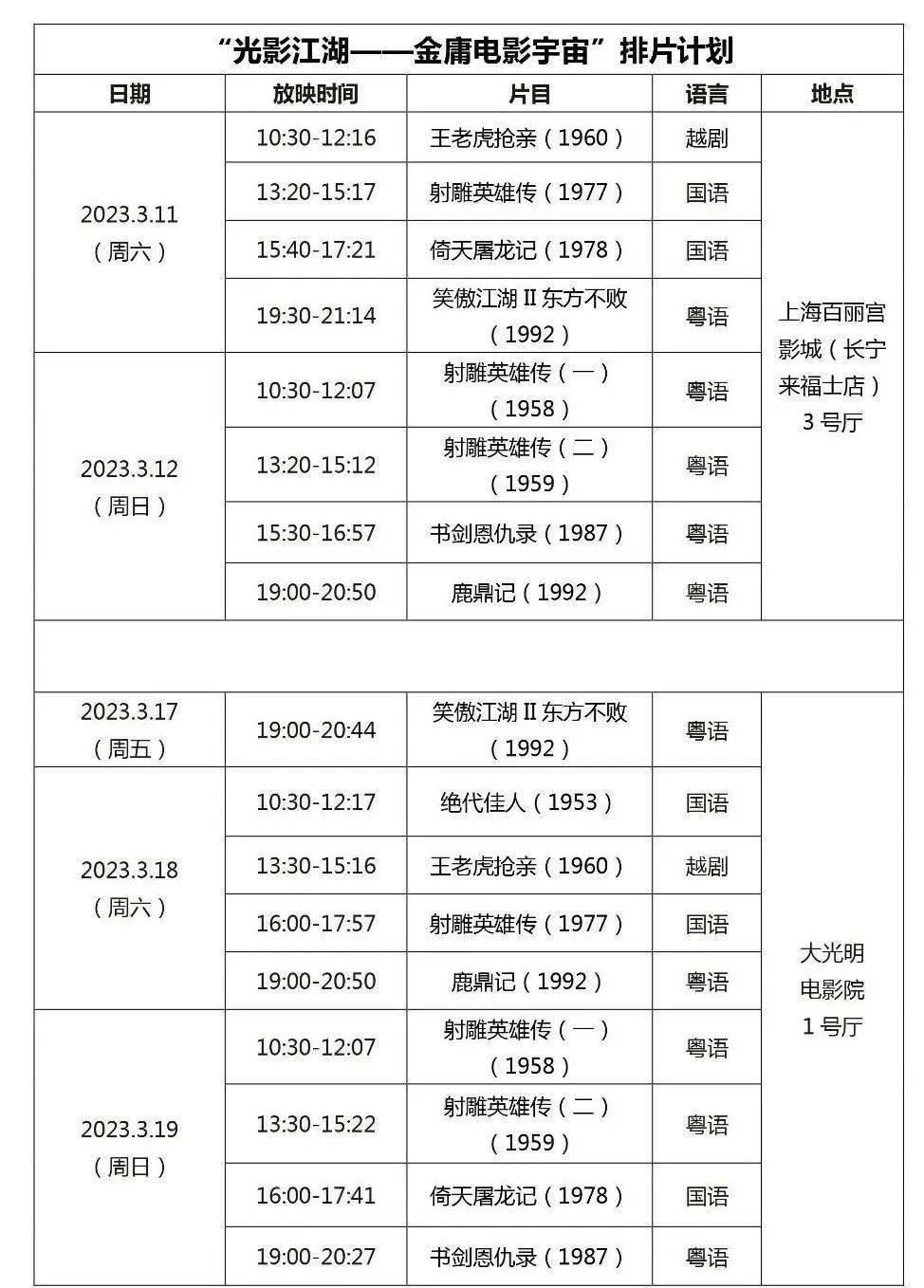 仰望大银幕，碰见金庸片子宇宙｜上海