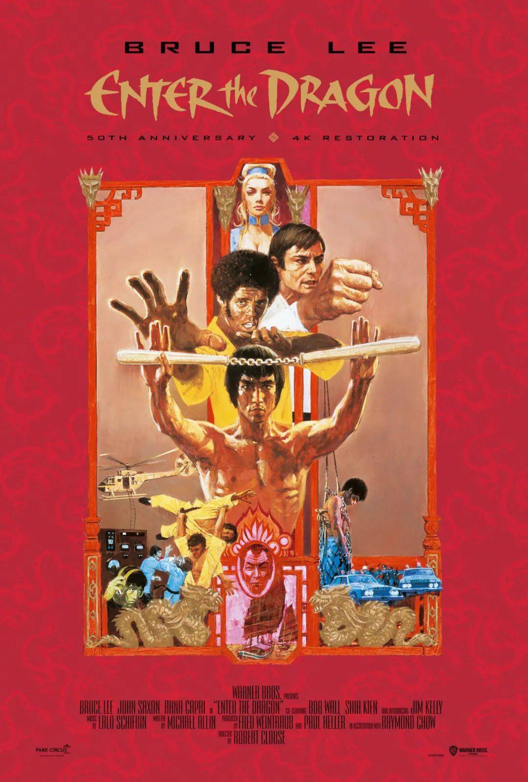 钟大战纯粹而庄重,成为功夫电影史不朽的经典。04《龙争虎斗》(1973)4k导演 罗伯特·高洛斯编剧