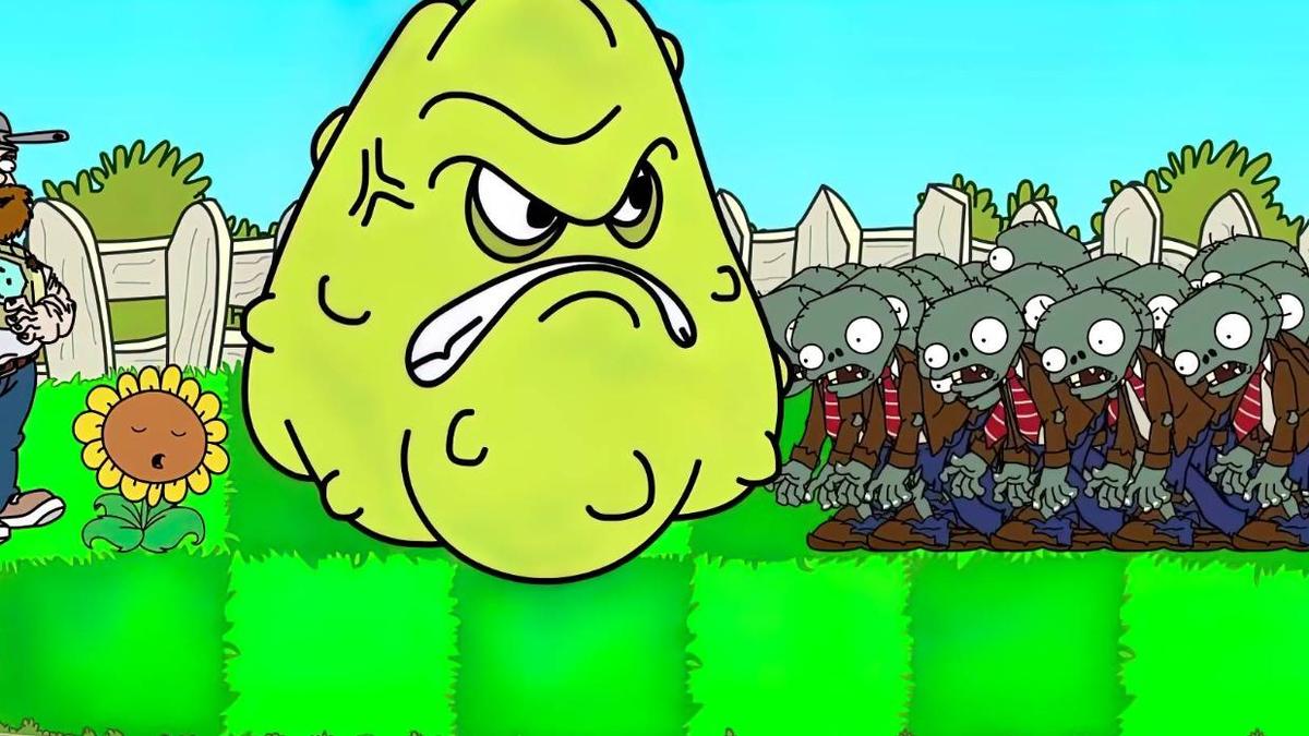 植物大战僵尸,超级窝瓜太强大,搞笑动画绘画