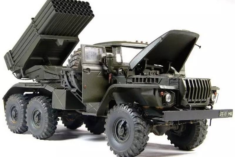 经过战争洗礼的"bm-21式火箭炮"