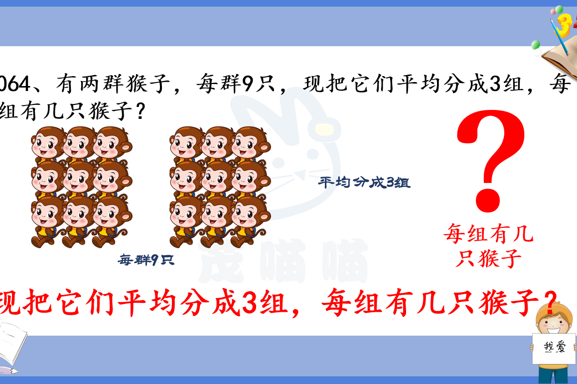 茂喵喵系列二年级数学必考题型一百道064平均分配