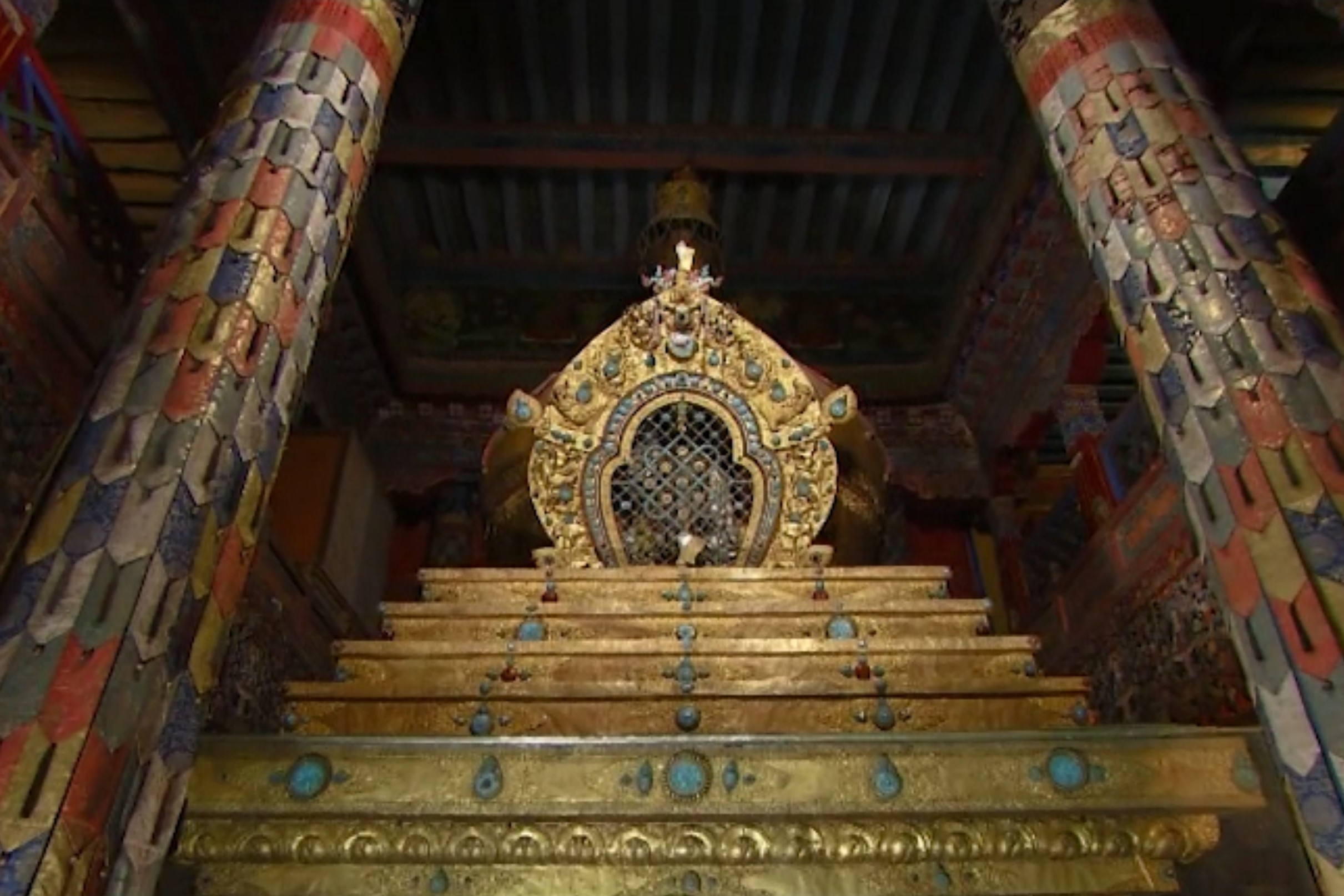 布达拉宫灵塔照片图片