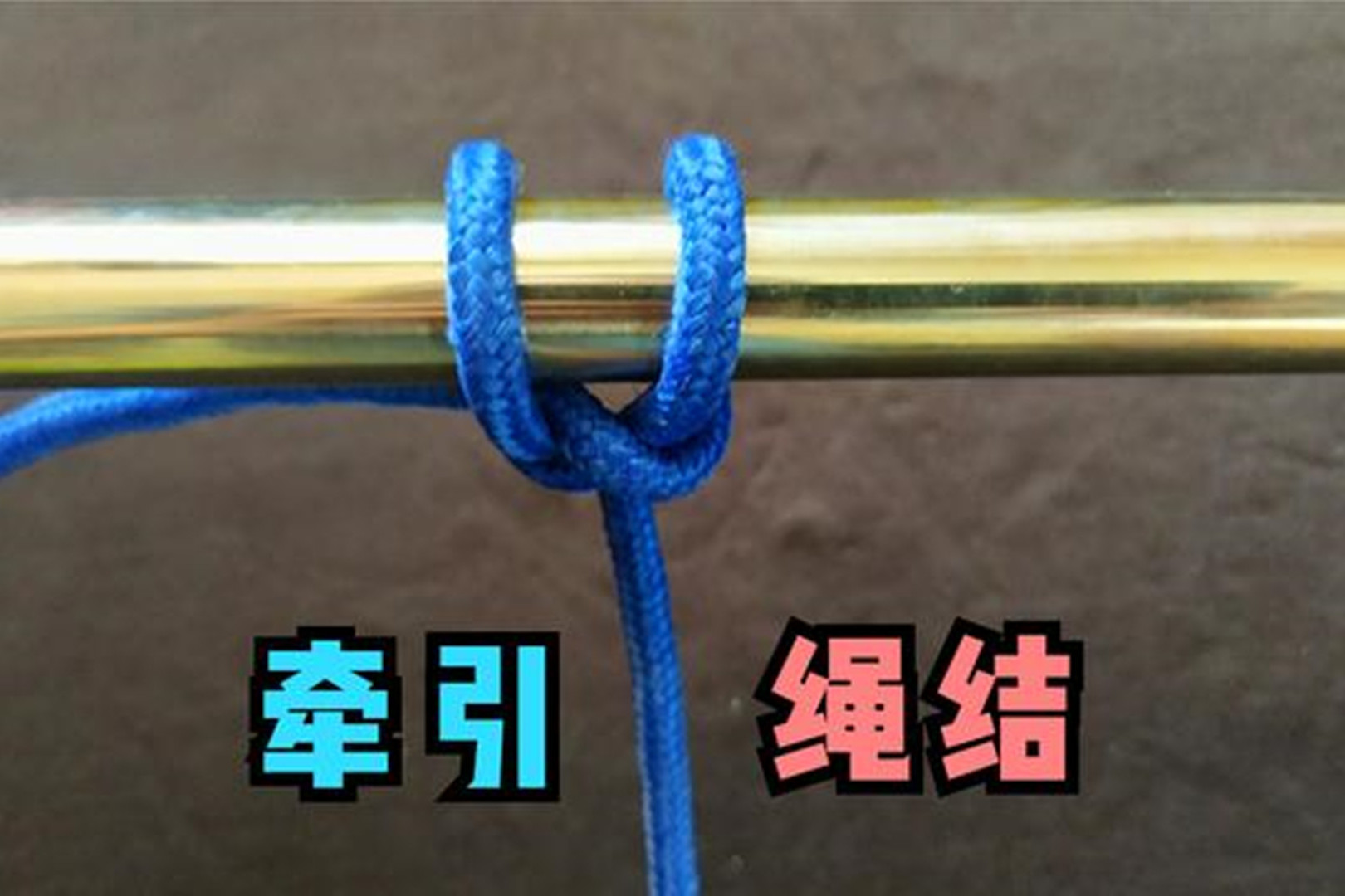 这就是传说中的"牵引绳结",能越拉越紧,还可以易结易解
