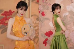 柳岩穿旗袍身材逆天