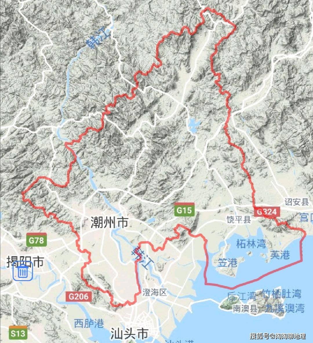 广东潮州地理位置图片