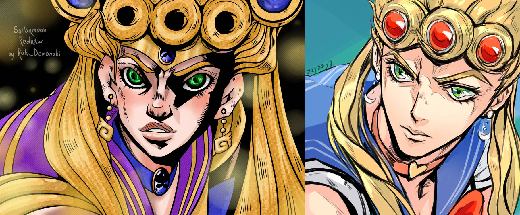 jojo再度来袭,最新jojo版月野兔,画风更加狂野,是那个味道了!