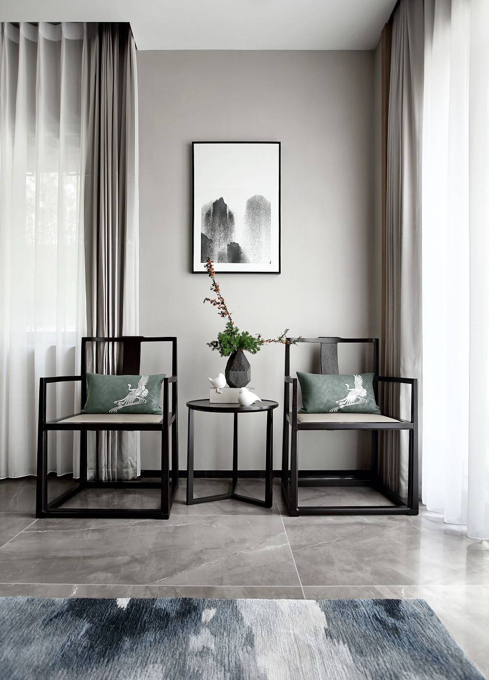 令人惊艳的新中式样板间简约雅致