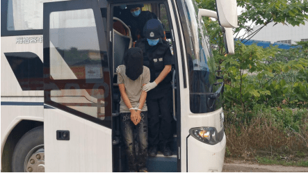 崇左边境管理支队押解18名非法入境人员指认现场_手机搜狐网