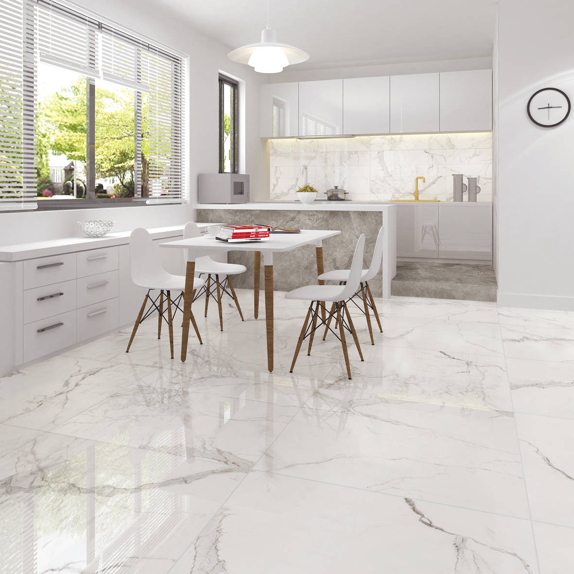 在贵阳别墅装修大平层客厅装修你喜欢用什么色彩的砖