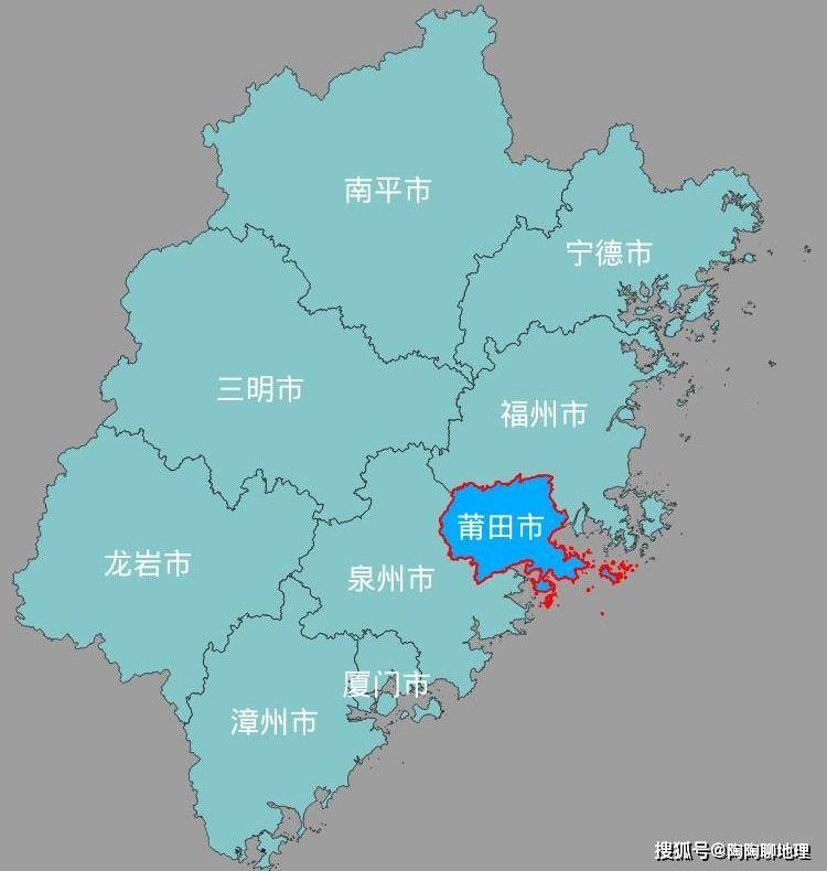莆田市4区1县建成区排名最大是涵江区最小是城厢区了解一下