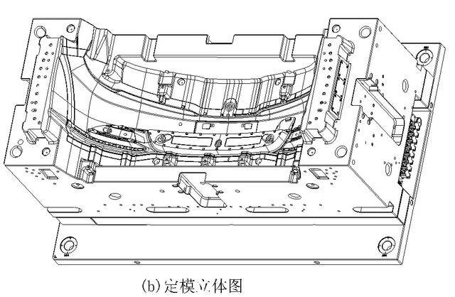 前保險槓注塑模具立體圖